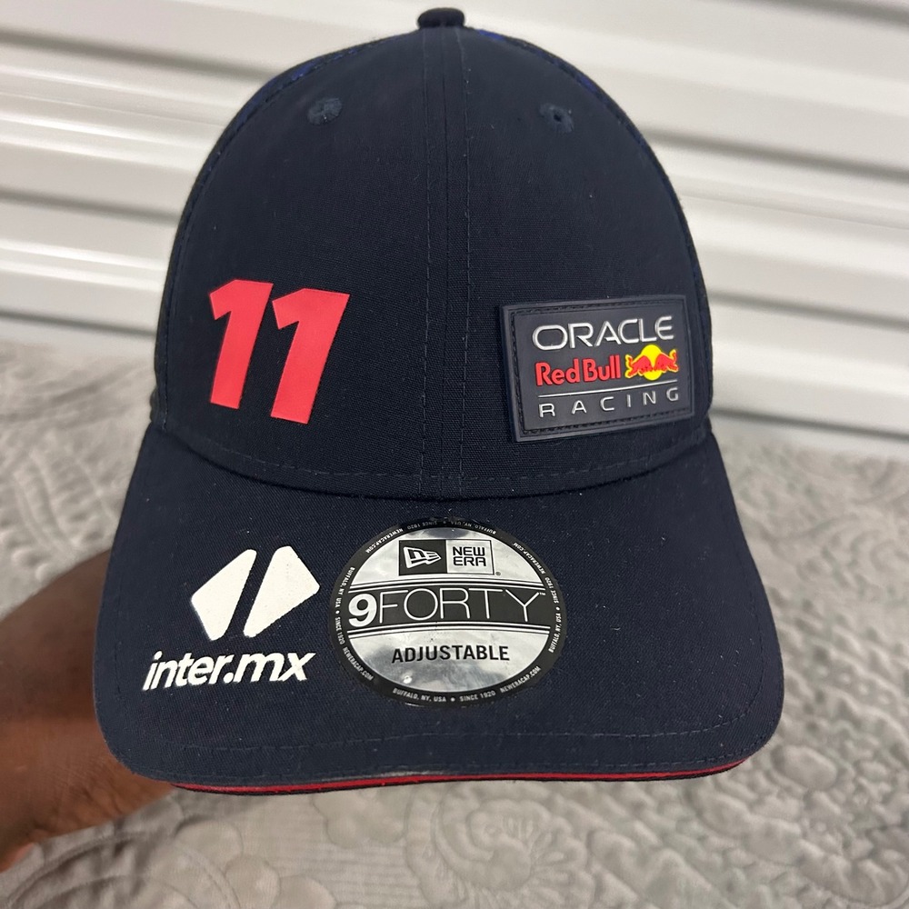 New Era Oracle Red Bull Racing Sergio Perez 11 Navy 9FORTY Snapback Hat F1 Cap